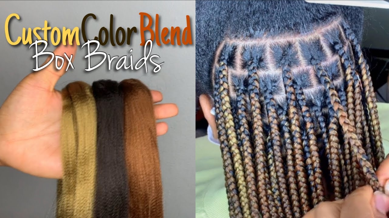 Custom Color Blend Knotless Box Braids ✨| March Madness