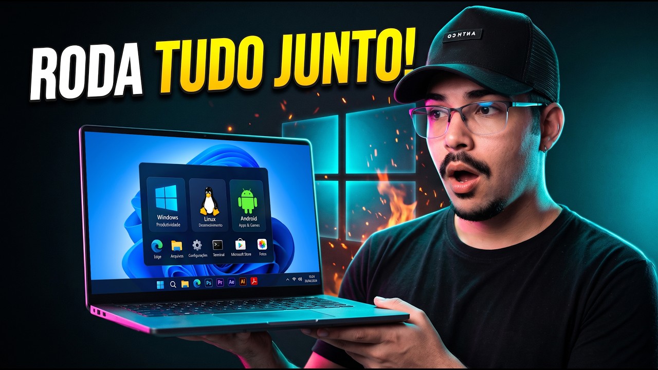O Único Linux que Roda Windows (.EXE) e Android Juntos! (Winux 26.10)