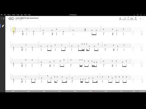 I Just Called To Say I Love You ( Stevie Wonder ) ,Tablatura e base Senza Basso - Backing bass track