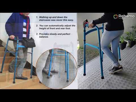 Introducing Walkie Stair | Adjustable Stair Climbing Walker | Stair Walker by REHAMO