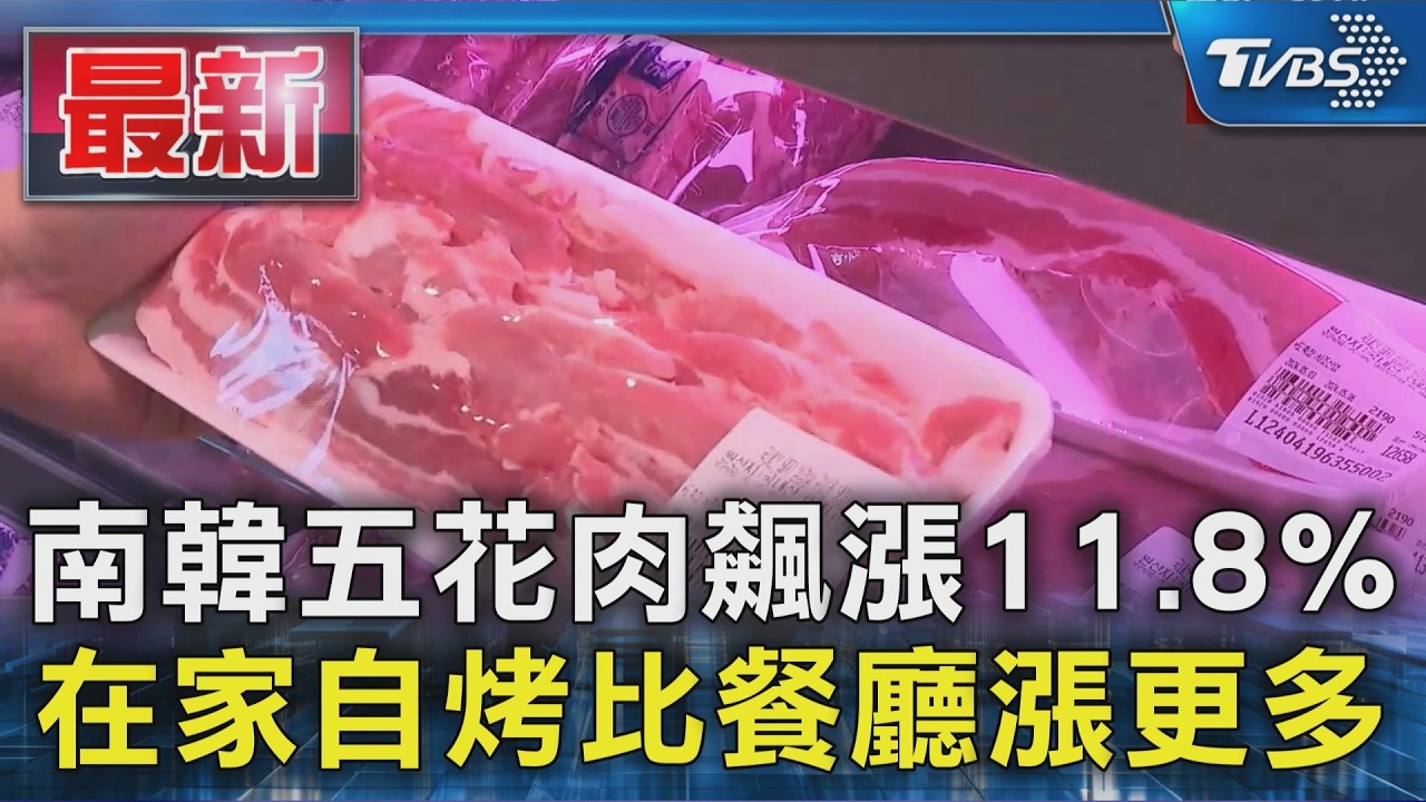 南韓五花肉飆漲11.8% 在家自烤比餐廳漲更多｜TVBS新聞 @TVBSNEWS01