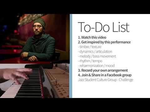 AARON PARKS - On Green Dolphin Street - Piano Challenge SEASON 2 / Jazz Student Culture.com