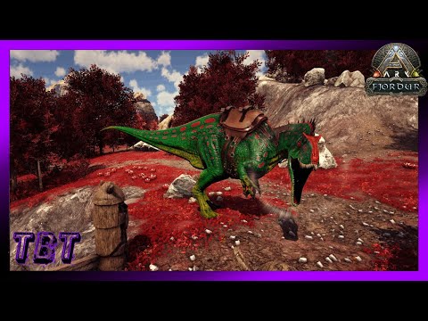 Taming the Vicious R-Acrocanthosaurus!  ARK Fjordur Let's Play Ep. 49