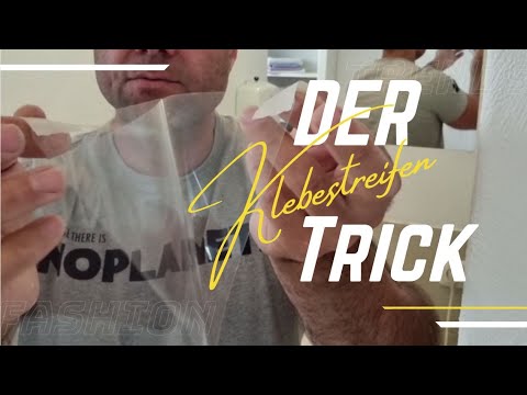 Klebefolie verkleben der Trick um an den Kleber zu kommen   der Klebestreifen Trick