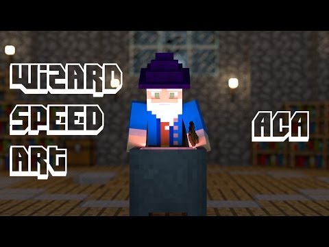 Unbelievable 3D Minecraft Wizard Speedart!