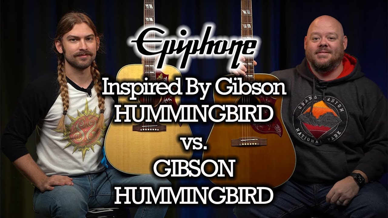 Epiphone Inspired By Gibson Hummingbird vs. Gibson Hummingbird - YouTube