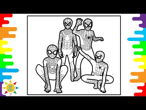 Spider-Man Coloring | New Spiderman Outfit Coloring Page | Jim Yosef - Lights [NCS Release]