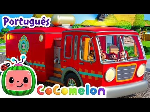 Capa de As Rodas do Caminhão de Bombeiros! | Cocomelon em Português | Músicas Infantis e Desenhos Animados