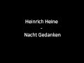 Heinrich Heine - Nachtgedanken 