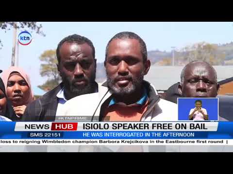 Isiolo county speaker Mohamed Roba free on bail, he faces charge of attempted murder