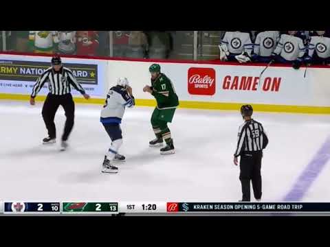 Marcus Foligno Throws Superman Punch in Fight