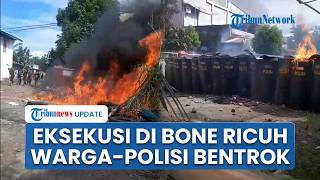 Detik-detik Eksekusi 14 Rumah di Bone Ricuh, Warga & Aparat Bentrok hingga Lempar Batu dan Molotov
