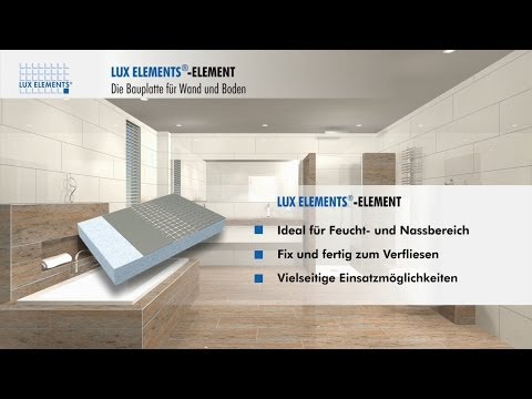 LUX ELEMENTS Produkt: Bauplatte ELEMENT für Wand und Boden