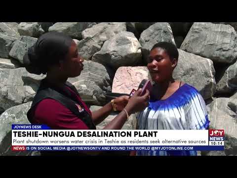 Desalination Plant shutdown worsens water crisis in Teshie as residents seek alternative sources