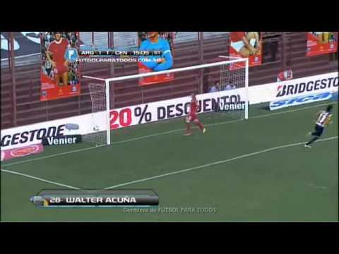 Gol de Acuña Argentinos 1 Central 2 Fecha 19 Torneo Inicial 2013