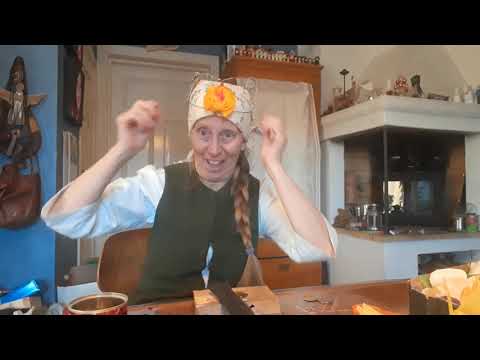 Kulturlab - Mor Anna gör en blomsterkrona att pryda knoppen med