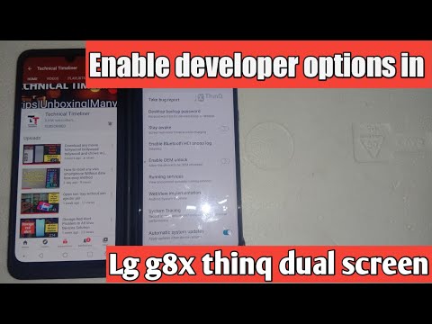 How to enable developer option in lg g8xthinq dual screen
