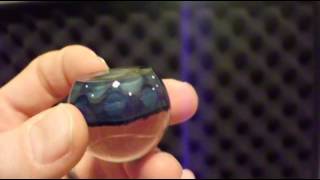 Blue Moon Crater borosilicate paperweight marble