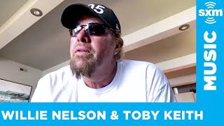 Willie Nelson and Toby Keith on the song “Don’t Let the Old Man In”