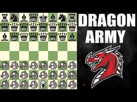 Dragons vs Chess Army battle using Fairy Stockfish