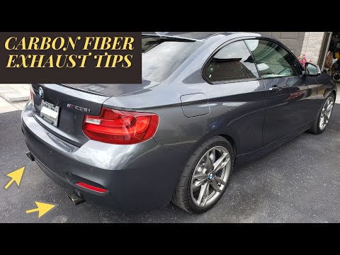 how to remove bmw exhaust tips (installing carbon fiber tips)