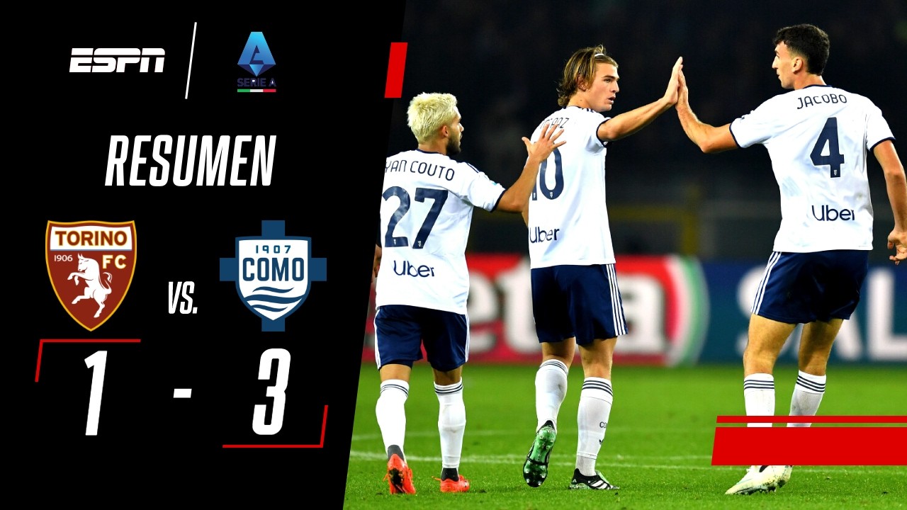 NICO PAZ FUE OTRA VEZ EL HÉROE DE COMO, QUE SIGUE GANANDO | Torino 1-3 Como | RESUMEN
