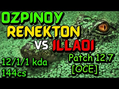 [OCE] ozpinoy Renekton vs Illaoi.  Patch 12.6 [20220430-2252]
