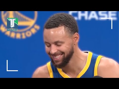 Stephen Curry JOKES about Gui Santos after the Warriors' VICTORY vs. Grizzlies