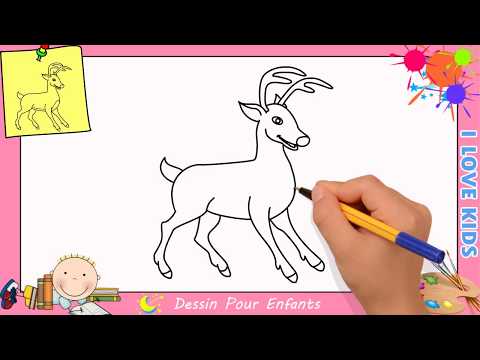Comment dessiner un renne de noël FACILEMENT etape par etape pour ENFANTS 3