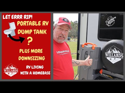 Portable RV Dump Tank and more downsizing for our Fulltime RV lifestyle!