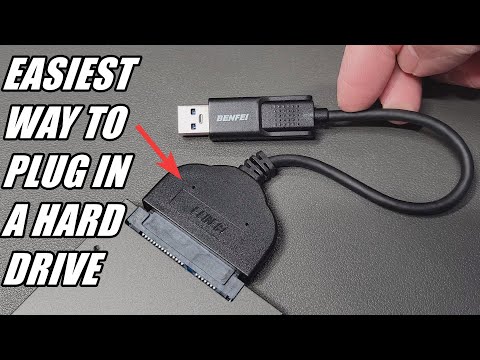 This BENFEI SATA to USB Cable adapter is the best way to transfer files from a hard drive quick!