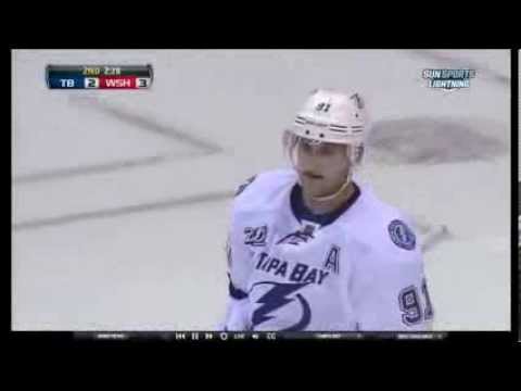 4/7/2013: Tampa Bay Lightning at Washington Capitals -- Steven Stamkos Ducking Five