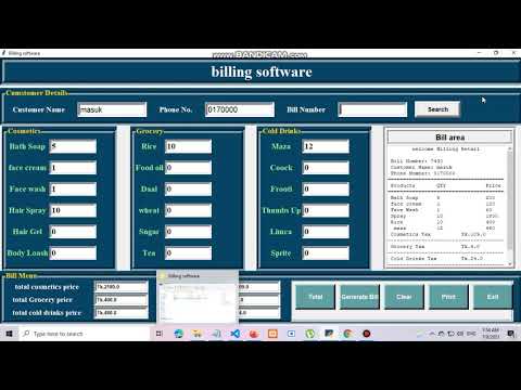 Billing Software Using Python Tkinter 2021