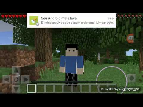 Luiz com super poderes de herobrine