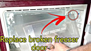 Replace broken freezer door |  DIY