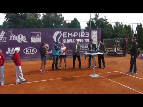 EMPIRE Slovak Open 2016: doubles, Mihalikova / Kalinskaya  - Sevastova / Rodina 6-1, 7-6(4)