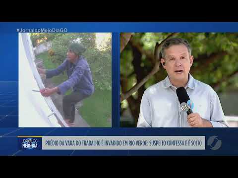 Homem invade prédio da vara do trabalho em Rio Verde para furtas fios