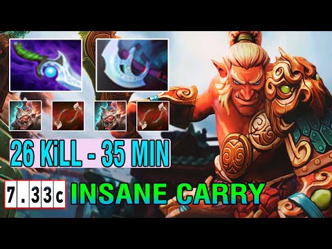 Old School Hard Carry [Troll Warlord] Invincible Legit Carry Insane Play 26Kill - 35Min Dota2 7.33C