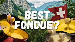 The REAL CHEESE FONDUE! (SWISS FOOD TOUR)