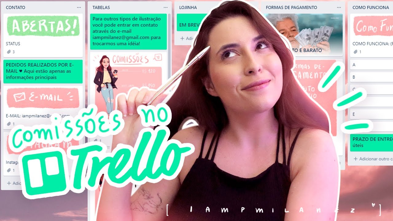 TRELLO PARA ARTISTAS | COMO ORGANIZAR COMISSÕES | Paula Milanez