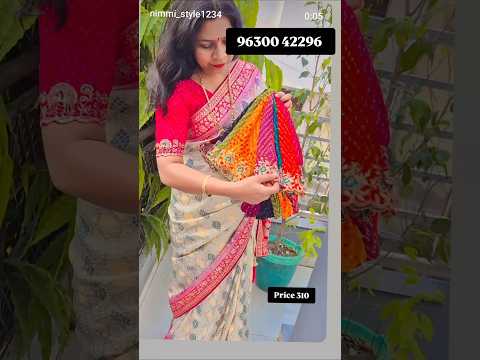 Bandhni  Blouse with Heavy Sleeve work #nimmistyle