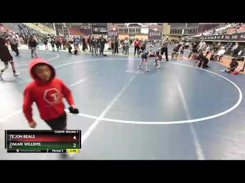 92 Lbs Champ. Round 1 - Zakari Willems, IA Vs Te`Jon Beals, IL F9be