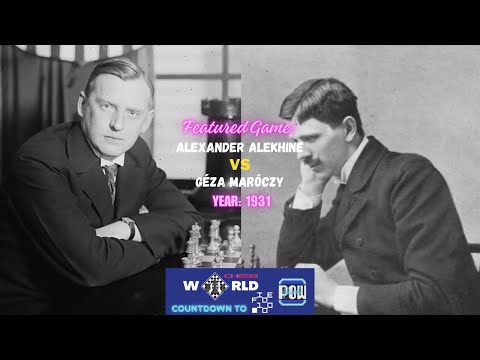 Countdown to #FIDE100 - Alexander Alekhine vs Géza Maróczy (1931)