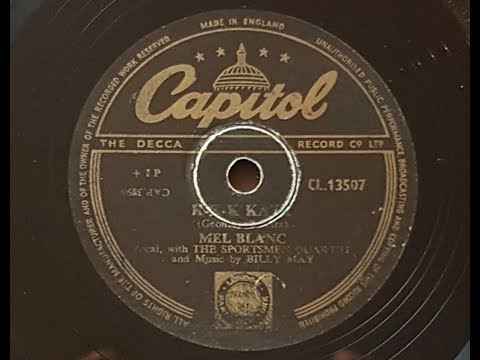 Mel Blanc 'K-K-K-Katy' 1950 78 rpm