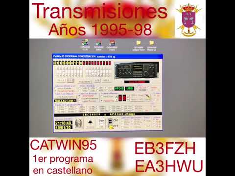 CATWIN95 primer programa creado en castellano para el control de equipos Icom por EA3HWU