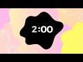 2 minute classroom timer with upbeat music