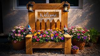 DIY Bench Planter with Solar Lights | Beginner Woodworking