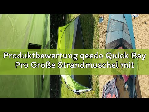 Produktbewertung qeedo Quick Bay Pro Große Strandmuschel mit UV-Schutz (UV80) für 3 Personen inkl. S