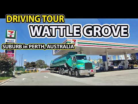 Driving Tour: WATTLE GROVE, Suburb in Perth, Australia // Close to Perth Airport