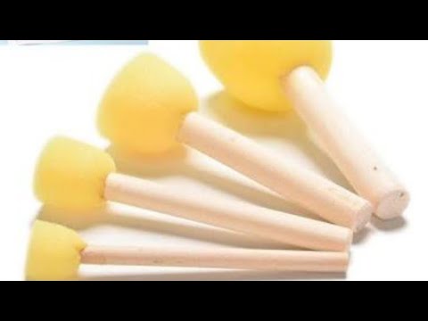 How to make Sponge paint brush... Very easy...Try it out...